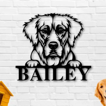 Name Sign, Pet Name Sign, Dog Lover Sign, Gift For Pet Owner, Dog Metal Sign, Metal Dog Sign, Dog House Sign, Sign For Dog House, Metal Art
