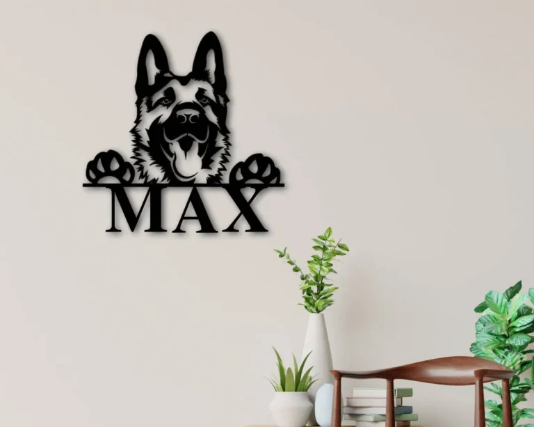 Name Sign, Pet Name Sign, Dog Lover Sign, Gift For Pet Owner, Dog Metal Sign, Metal Dog Sign, Dog House Sign, Sign For Dog House, Metal Art