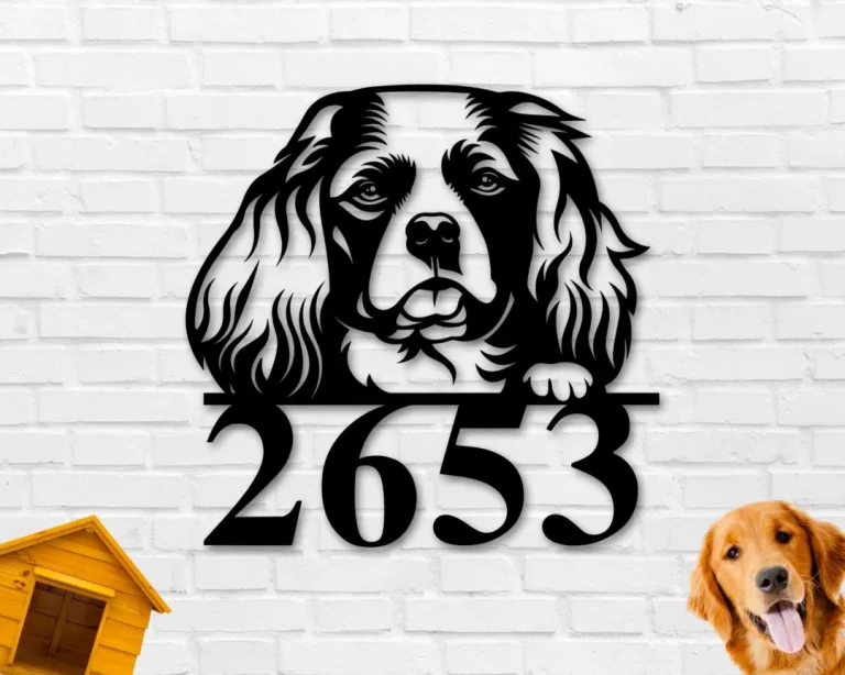Custom Address Sign, Dog Address Sign, Metal Sign, Address Numbers, Dog Lover Sign, Gift For Pet Owner