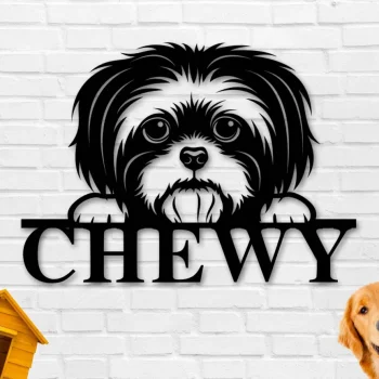 Shih Tzu Dog Sign, Shih Tzu Metal Sign, Shih Tzu Name Sign, Pet Name Sign, Dog Lover Sign, Gift For Pet Owner, Dog