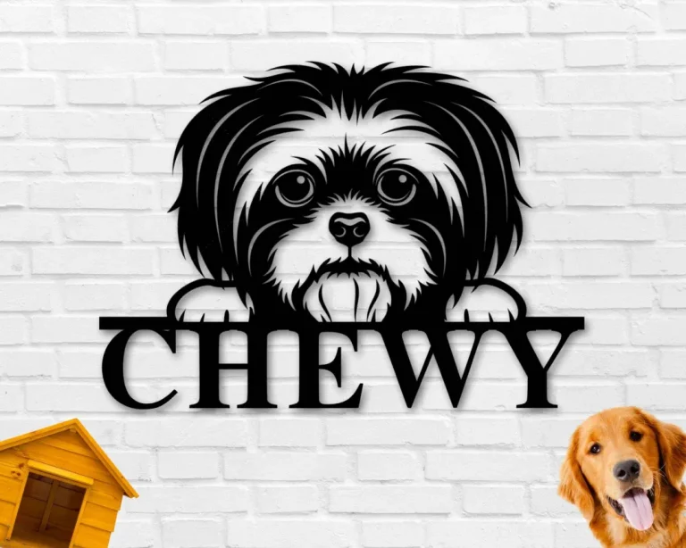 Shih Tzu Dog Sign, Shih Tzu Metal Sign, Shih Tzu Name Sign, Pet Name Sign, Dog Lover Sign, Gift For Pet Owner, Dog