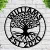 Personalized Tree Of Life Metal Sign - Housewarming Gift- Wedding Gift - Metal Wall Art - Family Name Sign - Rustic Home Decor - Wall Decor
