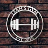 Custom Metal Gym Sign, Weights Gym Sign, Gym Metal Art