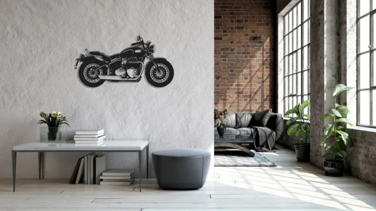 Motorcycle Metal Wall Decor, Metal Wall Art, Motorbike Wall Decor, Housewarming Gift, Motorcycle Gift, Gift For Him, Office Decor