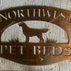 Metal Dog Sign Personalized With Lab Dog Silhouette Or Golden Retriever, Metal Wall Art, Metal House Sign