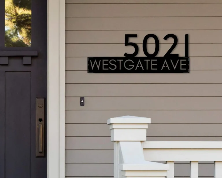 Metal House Numbers, Housewarming Gifts, Custom Metal Address Sign, Custom Street Address Sign, Rustic, Wall