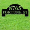 Lawn Address Monogram Metal Sign, Custom Address Sign, Yard Address Sign, Yard House Numbers, Yard Sign