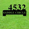 Lawn Address Monogram Metal Sign, Custom Address Sign, Yard Address Sign, Yard House Numbers, Yard Sign