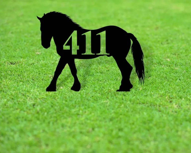 Horse Themed Custom Address Steel Yard Sign, Horse Address Sign, Horse House Number Plaque, Custom Metal Sign, Address Plaque, Front Yard