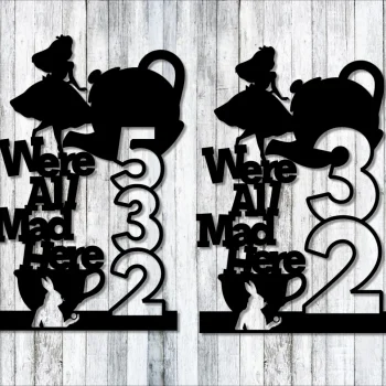 Custom Address Sign - Alice In Wonderland Address Sign - Metal Address Sign - Aice In Wonderland Gift - We're All Mad Here