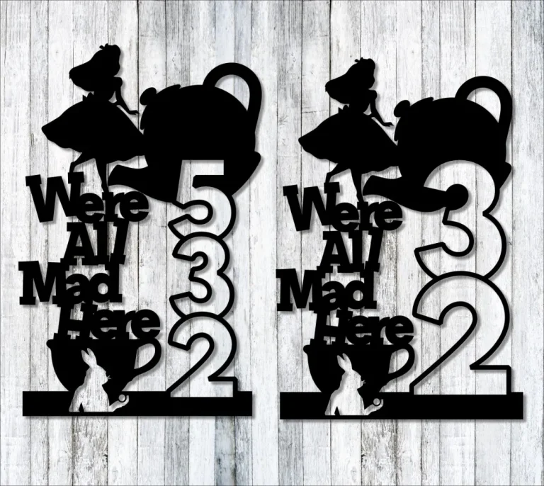 Custom Address Sign - Alice In Wonderland Address Sign - Metal Address Sign - Aice In Wonderland Gift - We're All Mad Here