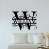 Personalized Home Decor- Beautiful Last Name Metal Sign- Split Letter Monogram - Porch- Living Room- Housewarming, Wedding, Anniversary Gift