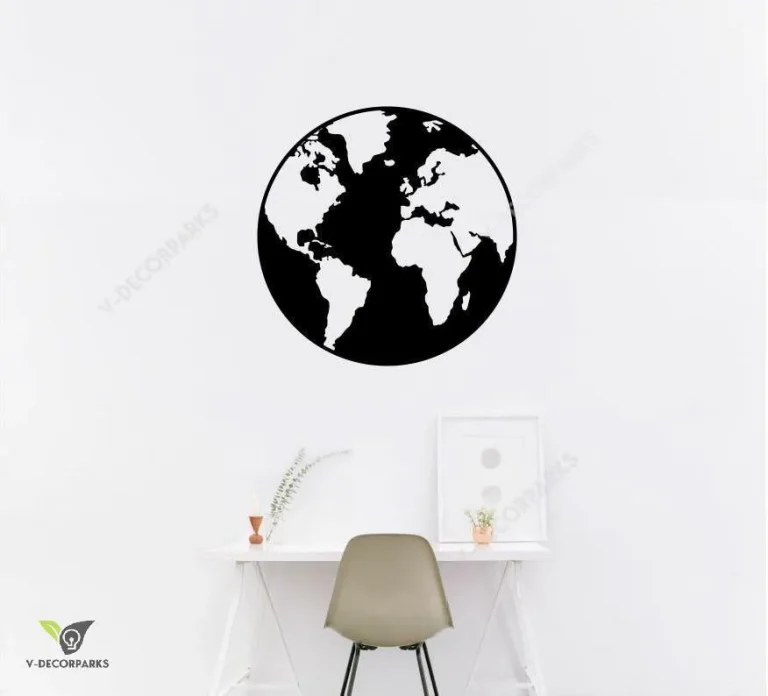 World Globe Metal Home Decor, World Wall Art, Earth Wall Art, Metal World Wall Art, Globe Wall Art, Metal Wall Decor