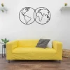 Metal World Map, Binary Metal World Decor, Wall Decor, Wall Hangins, House Warming Gift, Living Room Decoration, Weltkarte, Carte Du Monte