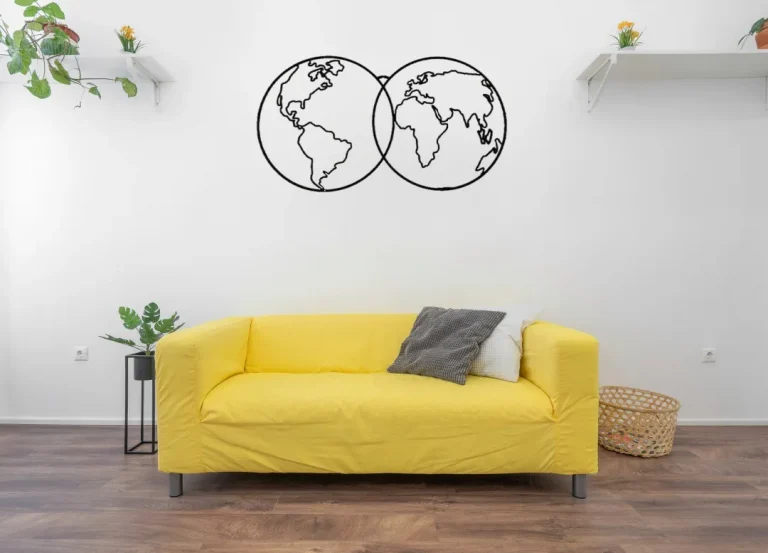 Metal World Map, Binary Metal World Decor, Wall Decor, Wall Hangins, House Warming Gift, Living Room Decoration, Weltkarte, Carte Du Monte