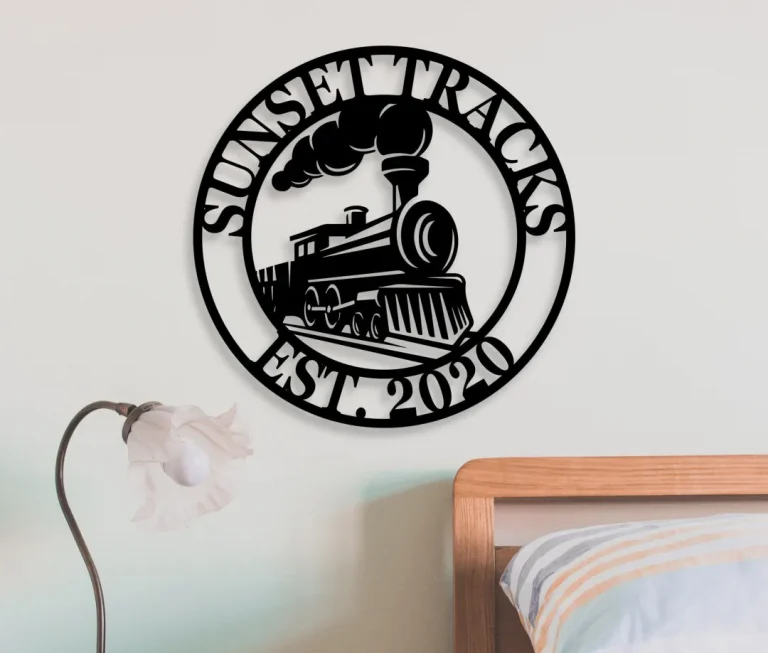 Railroad Signs - Train Decor - Railway Sign - Train Sign - Train Room - Metal Sign - Wall Hangings - Metal Wall Art - Father's Day Gift