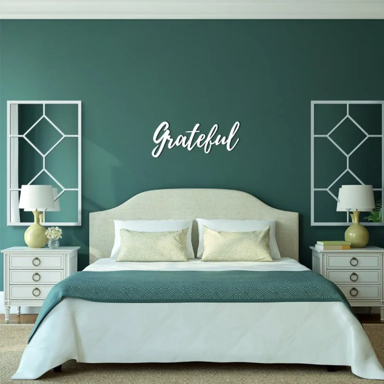 Grateful Cursive Metal Wall Art Cut Metal Sign