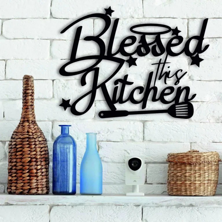 Blessed This Kitchen Metal Sign, Kitchen Wall Decor, Mothers Day Gift, Dining Room Wall Art, Farmhouse Decor, Housewarming Gift