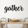 Gather Metal Word Art, Kembara Script Word Art, Indoor - Outdoor Gather Metal Sign, Farmhouse Decor, Gather Word Art, Metal Art