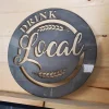Custom Drink Local Metal Sign - Drink Local Brewery Sign - Metal Winery Sign - Metal Bar Sign - Drink Local - Metal Brewery Decor - Bar Sign