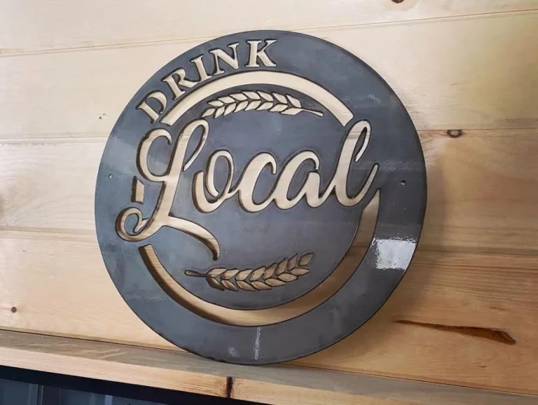 Custom Drink Local Metal Sign - Drink Local Brewery Sign - Metal Winery Sign - Metal Bar Sign - Drink Local - Metal Brewery Decor - Bar Sign