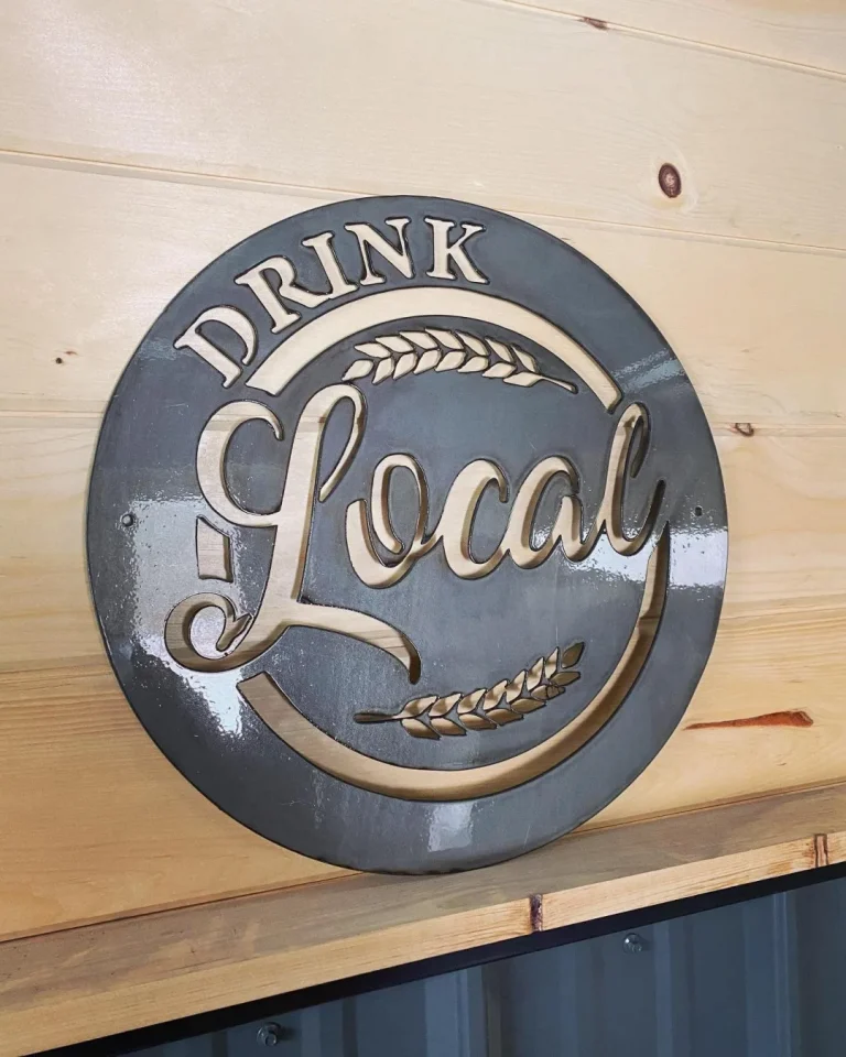Custom Drink Local Metal Sign - Drink Local Brewery Sign - Metal Winery Sign - Metal Bar Sign - Drink Local - Metal Brewery Decor - Bar Sign