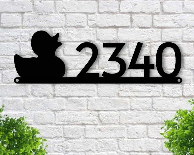 Duck Address Sign, Duck Metal Sign, Metal Duck Sign, Hunting Sign, Hunting Decor, Hunting Camp Sign, Hunter Gift, Address Plaque, Metal Sign