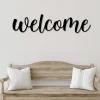 Welcome Metal Word Art, Kembara Script Word Art, Indoor Outdoor Welcome Metal Sign, Metal Wall Art, Farmhouse Decor, Welcome Word Art