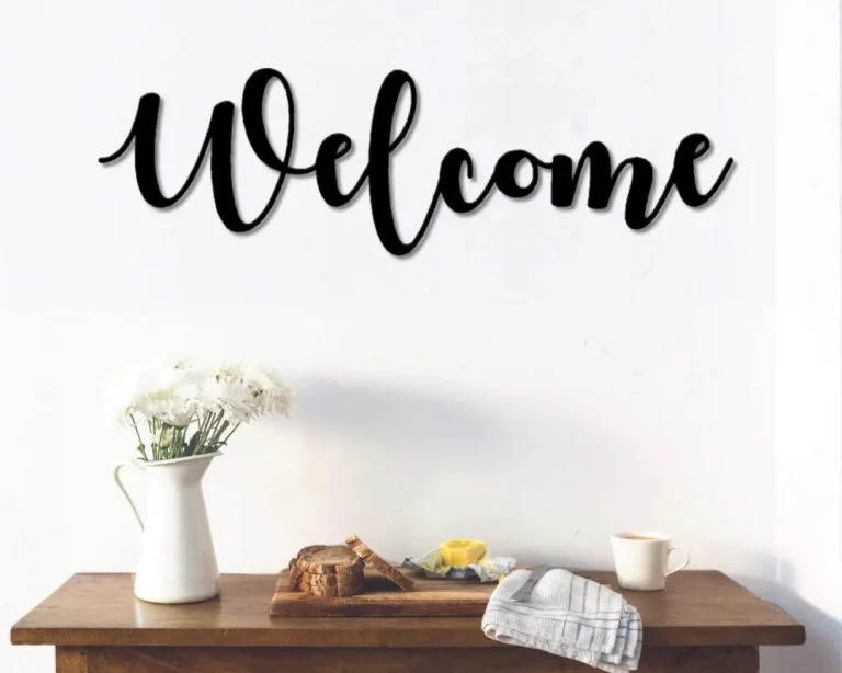 Welcome Metal Word Art,autumn Script Word Art, Indoor Outdoor Welcome Metal Sign, Metal Wall Art, Farmhouse Decor, Welcome Word Art