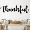 Thankful Metal Word Art, Autumn Script Word Art, Indoor - Outdoor Thankful Metal Sign, Farmhouse Decor, Thankful Word Art, Metal Art