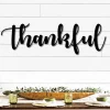 Thankful Metal Word Art, Autumn Script Word Art, Indoor - Outdoor Thankful Metal Sign, Farmhouse Decor, Thankful Word Art, Metal Art