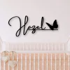 Personalized Family Name Metal Sign, Housewarming Gift, Custom Name Sign, Custom Baby Name Sign, Metal Family Sign, Name Sign, Garden Sign