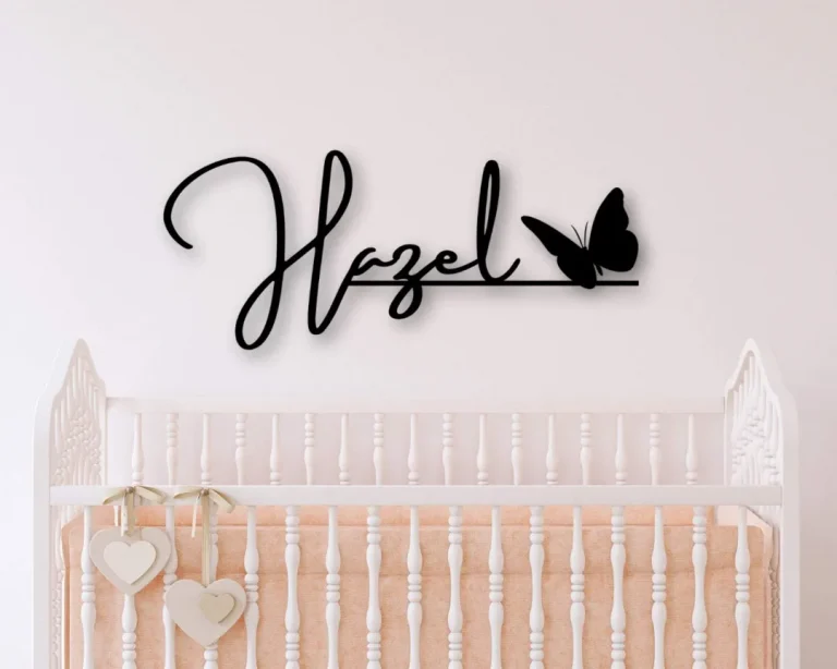 Personalized Family Name Metal Sign, Housewarming Gift, Custom Name Sign, Custom Baby Name Sign, Metal Family Sign, Name Sign, Garden Sign