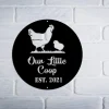 Our Little Coop Sign Metal Sign - Metal Wall Art - Metal Monogram Sign - Chicken Coop Sign - Rustic Home Decor - Farmhouse Decor - Coop Sign