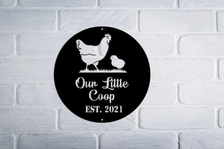 Our Little Coop Sign Metal Sign - Metal Wall Art - Metal Monogram Sign - Chicken Coop Sign - Rustic Home Decor - Farmhouse Decor - Coop Sign