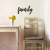 Family Word Wall Art - Family Metal Wall Decor - Family Metal Sign For Home - Inspirational Wall Art - Housewarming Gift