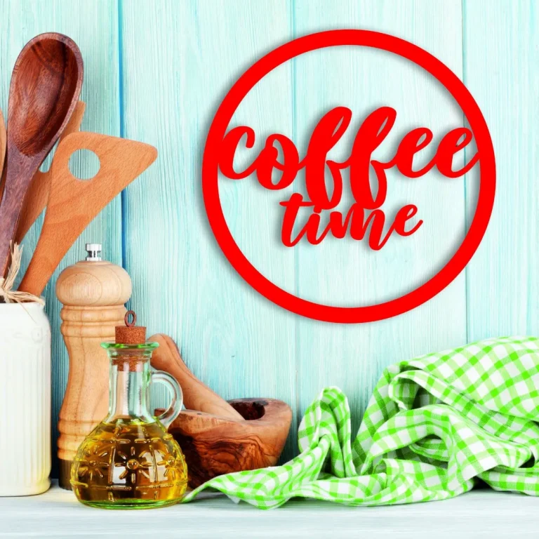 Coffee Metal Sign, Coffee Time Decor, Kitchen Decor, Mother's Day