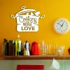 Cooking With Love Mood Kitchen Wall Decor, Metal Wall Art, Kitchen Metal Sign