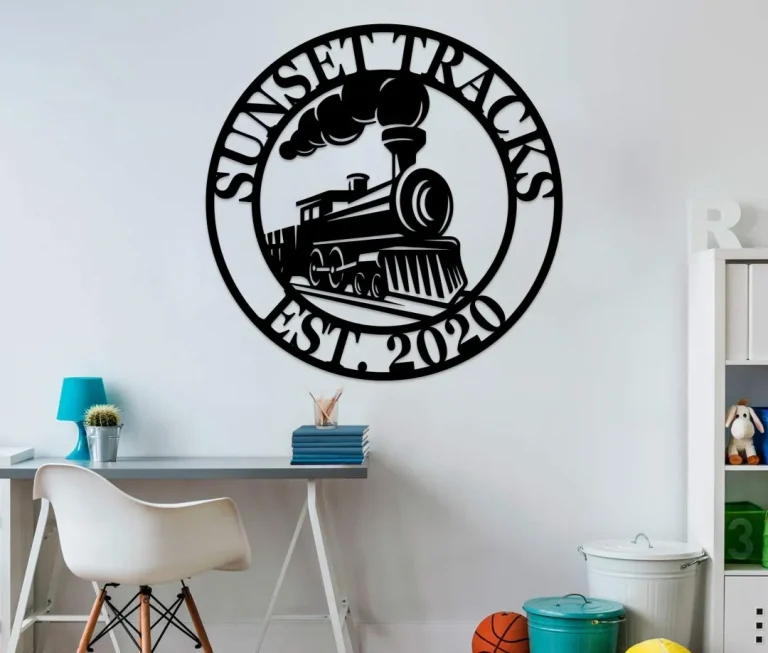 Railroad Signs - Train Decor - Railway Sign - Train Sign - Train Room - Metal Sign - Wall Hangings - Metal Wall Art - Father's Day Gift