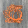 Happy Harvest Metal Sign Cutout, Cut Metal Sign, Wall Metal Art