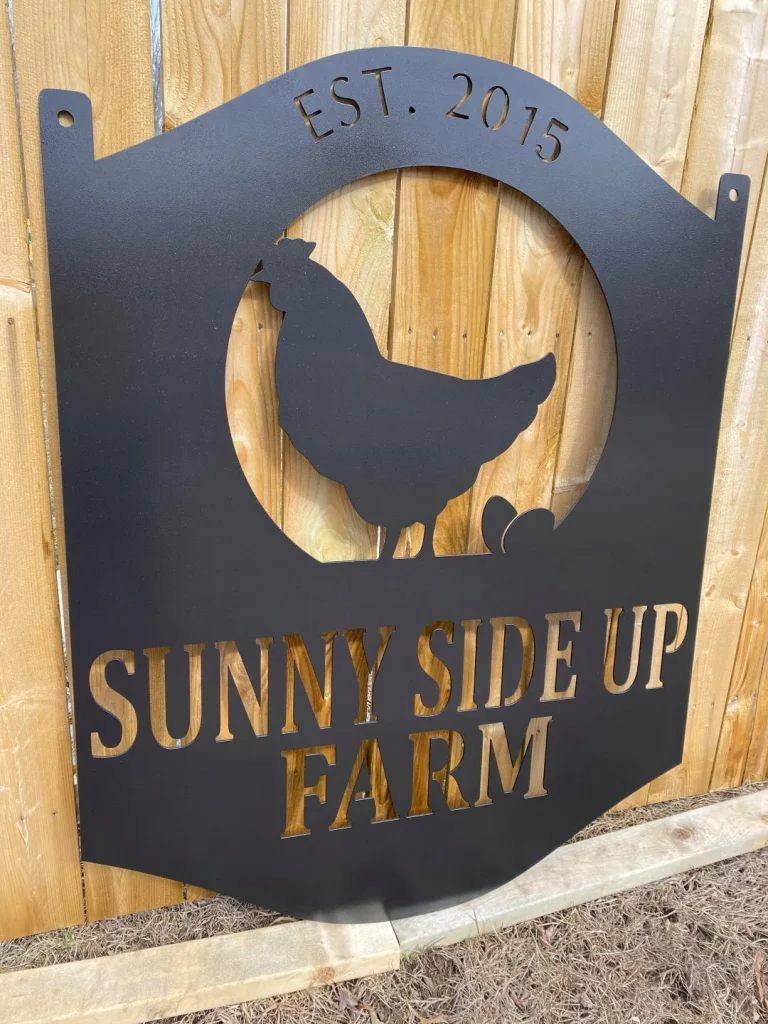 Chicken Farm Sign- Metal Chicken Sign - Personalized Farm Sign - Chicken Coop Sign - Barn Sign - Personalized Farm Sign - Chicken Farm