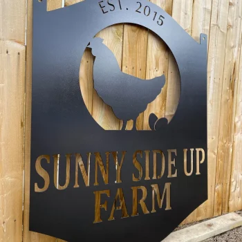 Chicken Farm Sign- Metal Chicken Sign - Personalized Farm Sign - Chicken Coop Sign - Barn Sign - Personalized Farm Sign - Chicken Farm