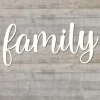 Family Metal Word Art, Kembara Script Word Art, Indoor - Outdoor Family Metal Sign, Farmhouse Decor, Family Word Art, Metal Wall Art