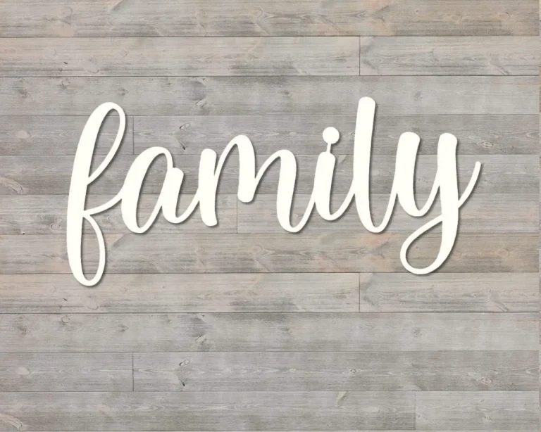 Family Metal Word Art, Kembara Script Word Art, Indoor - Outdoor Family Metal Sign, Farmhouse Decor, Family Word Art, Metal Wall Art