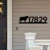 Cow Address Sign, Cow Metal Sign, Metal Farm Sign, Cow Ranch Sign, Metal Cow Address Signs, House Number Plaque, Metal Signs
