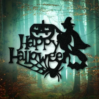 Happy Halloween Sign, Metal Sign, Haunted House Sign, Scary Sign, Spooky Sign