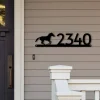 House Numbers - Horse Metal Address Plaque For House, Address Number, Metal Address Sign, House Numbers, Front Porch Address