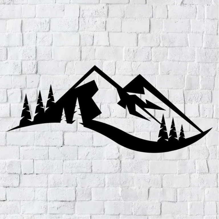 Mountain Metal Home Decor, Mountain Wall Art, Mountain Metal Wall Art, Metal Wall Art, Wall Art, Metal Wall Decor