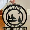 Camping Signs - Happy Camper Yard, Garden, Campground Sign, Glamping Family Decor For Campsite, Personalized Family Camping Sign