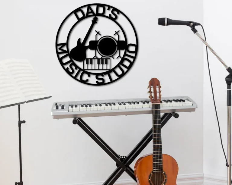 Custom Music Room Sign, Music Studio Metal Sign, Personalized Music Decor, Musical Instruments Sign, Musician Gift